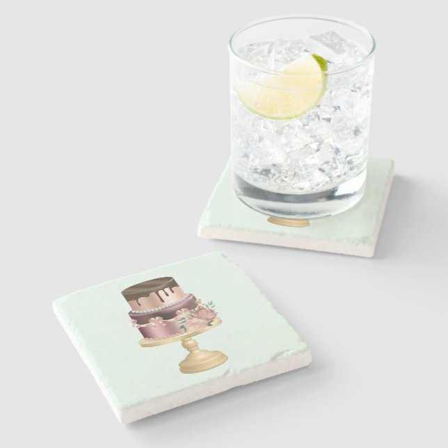 Chokladdroppar och lyxkummel Ro Guld Stenunderlägg (Sidan)