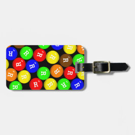 Choklader för rolig färgrik godis för personlig bagagebricka