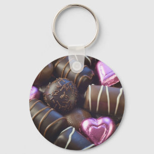 choklader med rosor omkullkastar nyckelring