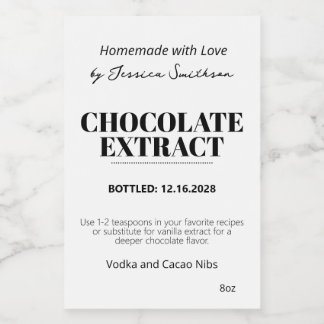 Chokladextrakt Modern etikett Klistermärke ZEX_001
