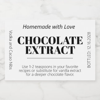 Chokladextrakt Modern etikett klistermärke ZEX_001