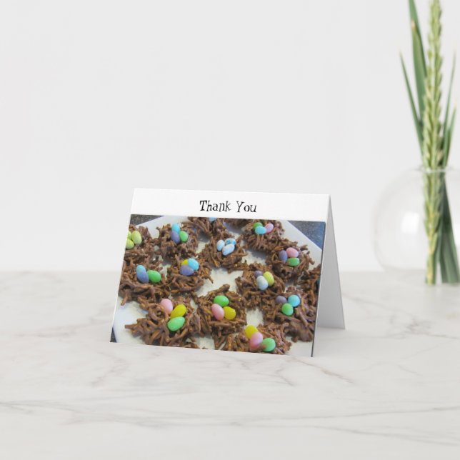 Chokladfågelbon Tack Kort (Framsida)