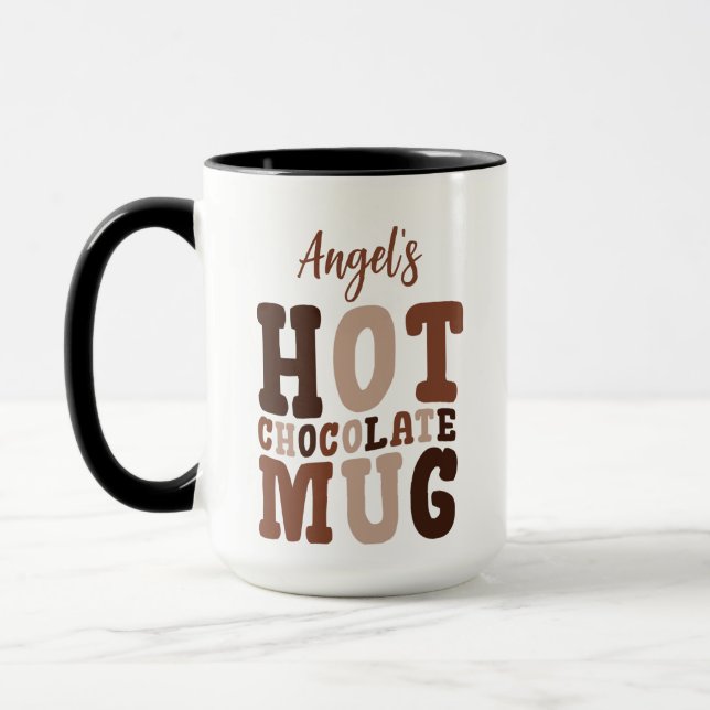 Chokladfärger Anpassad (Sån-Och-Såns) Varm Choklad Mugg (Vänster)