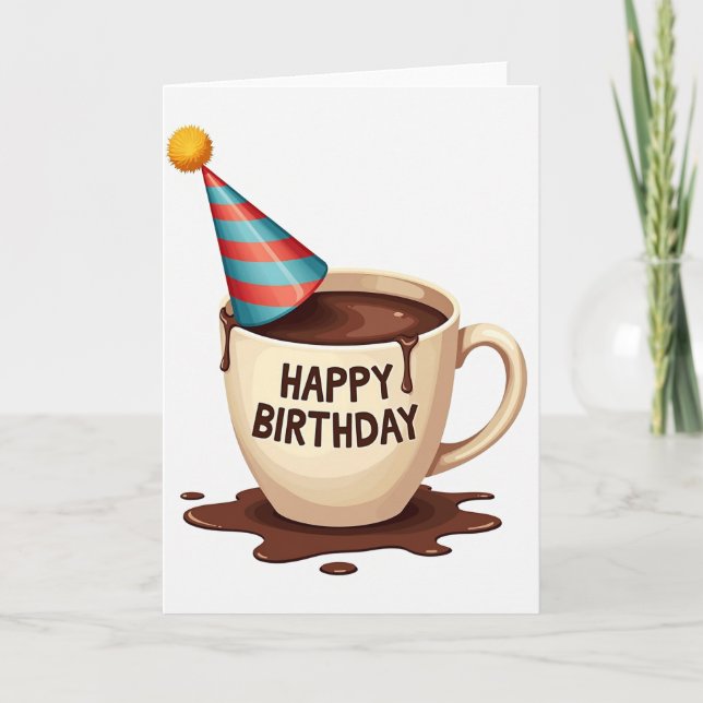 Chokladfesthatt Födelsedagsgratulationskort Kort (Framsida)