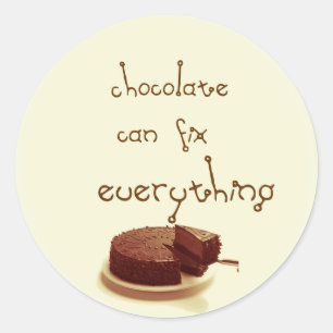 Chokladfix Runt Klistermärke