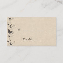 Chokladfjärilar på Ecru Bröllop-ortkort