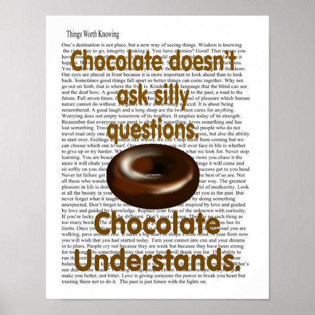 Chokladförståelse Poster (Framsidan)