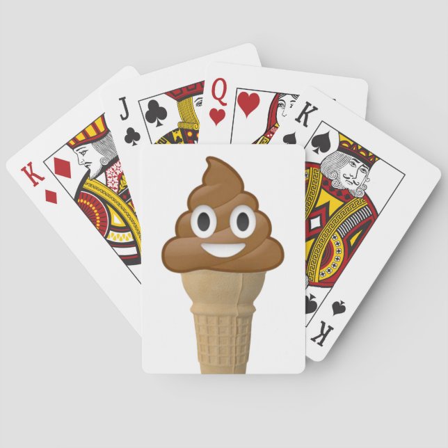 Chokladglass eller är det? Roligt med Emoji Casinokort (Baksidan)