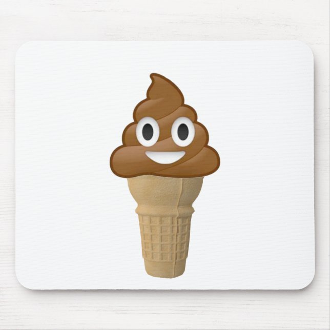 Chokladglass eller är det? Roligt med Emoji Musmatta (Framsidan)