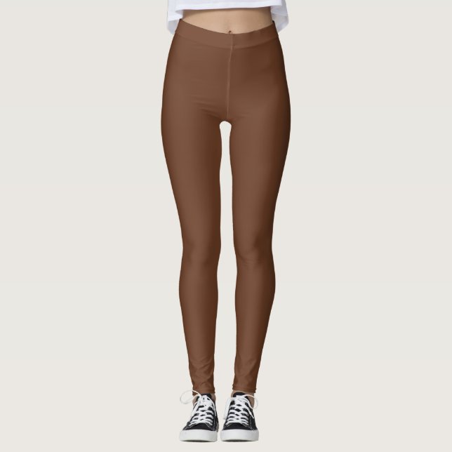 Chokladglass Enhetlig Brun Legging (Framsida)