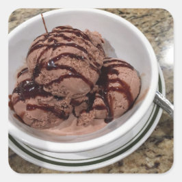 Chokladglass Fyrkantigt Klistermärke