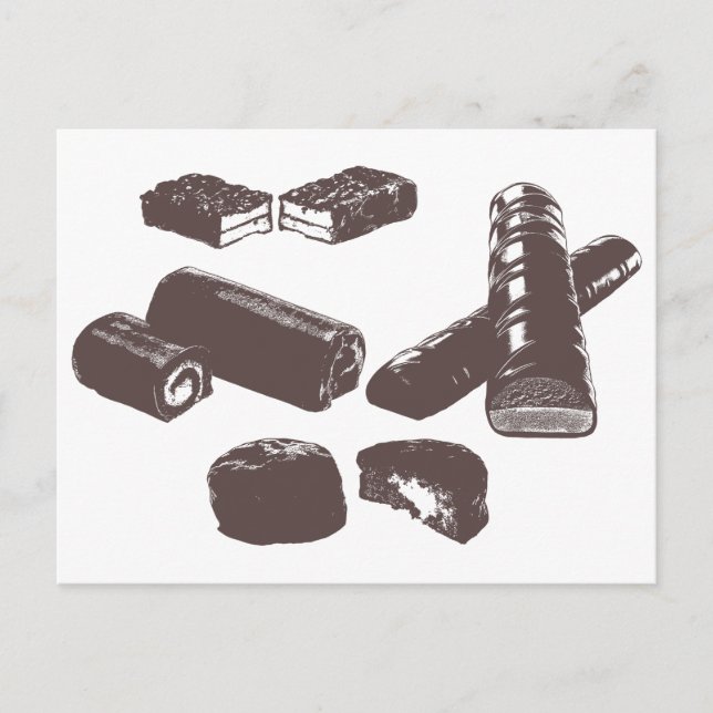 Chokladgodis Konditorivaror Konsthantverk Vykort (Framsida)