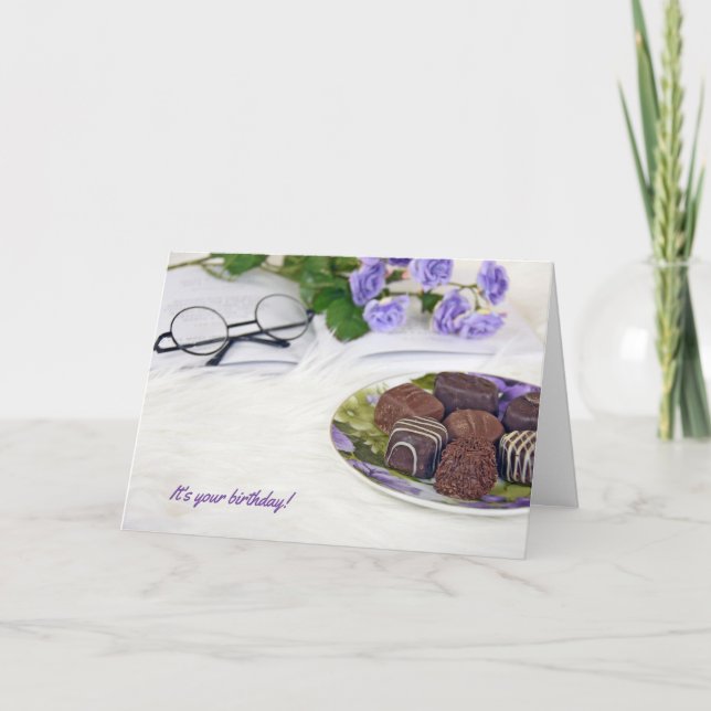 chokladgodis på päls kort (Framsida)