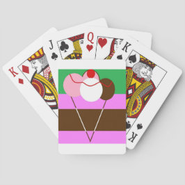 chokladgrädde-jordgubbsbär glass casinokort