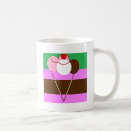 chokladgrädde-jordgubbsbär glass kaffemugg