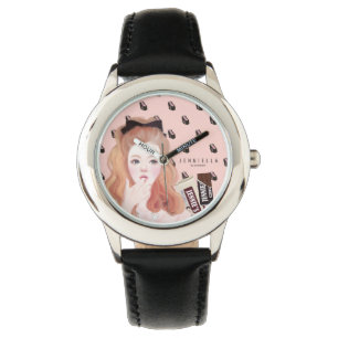 ChokladJennie läder fäster klockan Armbandsur