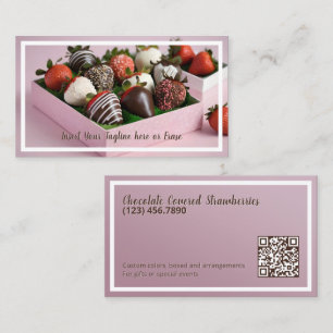 Chokladjordbär QR Visitkort