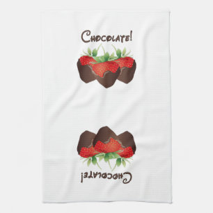 Chokladjordgubbe Kökshandduk