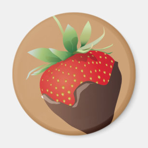 Chokladjordgubbe Magnet