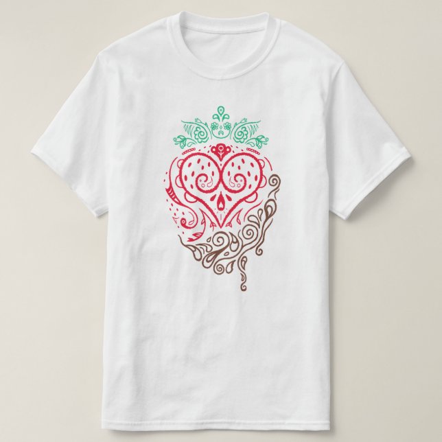chokladjordgubbskädda teckning t shirt (Design framsida)