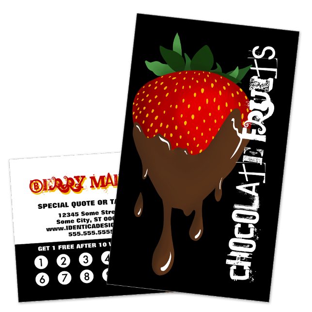 chokladjordgubbstrogenlojalitet lojalitetskort (Skapare uppladdad)