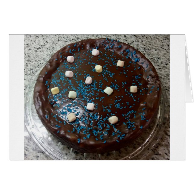 Chokladkaka Hälsningskort (Framsidan Horizontal)