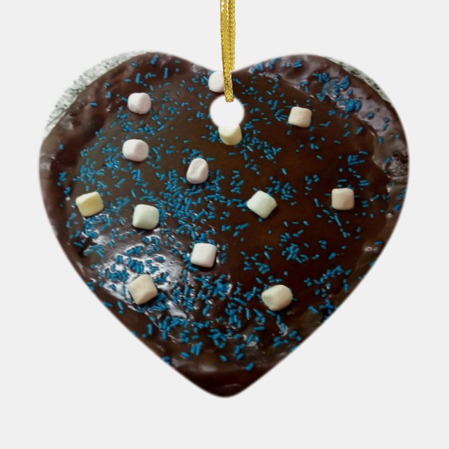 Chokladkaka Julgransprydnad Keramik (Framsidan)