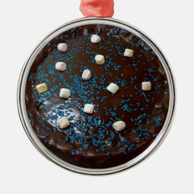 Chokladkaka Julgransprydnad Metall (Framsidan)