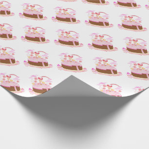 Chokladkaka med godis presentpapper