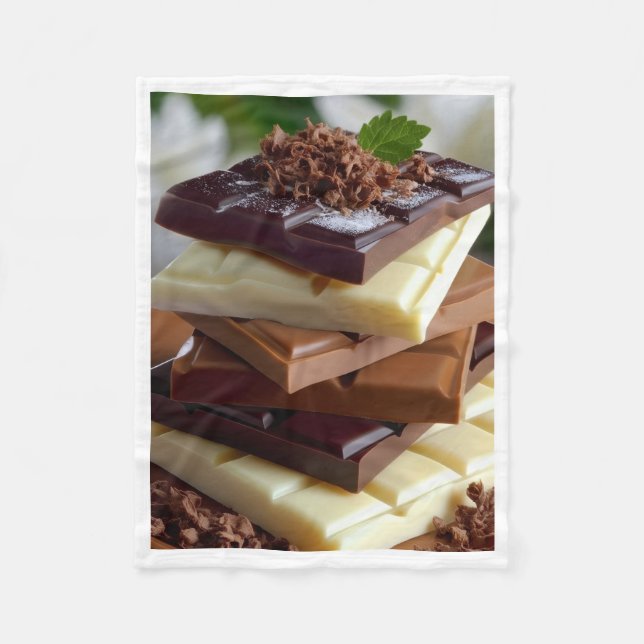 Chokladkakelblanka Fleecefilt (Framsidan)