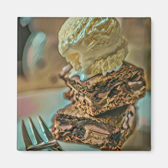 Chokladkakor av glass magnet (Framsidan)