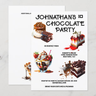 Chokladkakor dessert party-ungar sommar inbjudningar