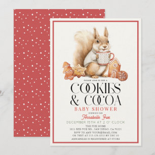 Chokladkakor och kakaokoks Hett Chocolate Squirrel Inbjudningar