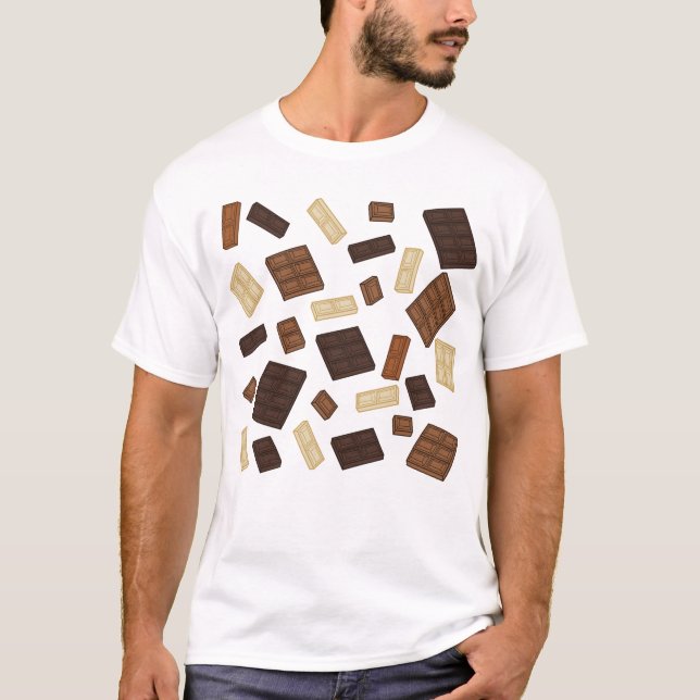 Chokladkakor som faller ner t shirt (Framsida)