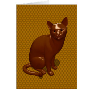 Chokladkatt Hälsningskort
