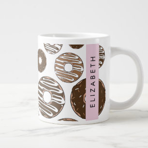 Chokladklad, karamelldonötter, isbildning, ditt na jumbo mugg