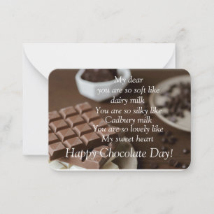 Chokladkort Anteckningskort
