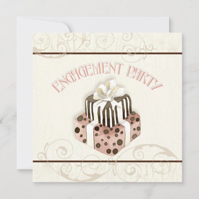 Chokladkummel Swirl Inbjudningskort för möhippan (Framsida)