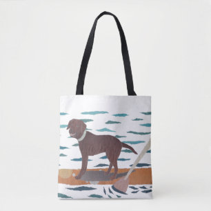Chokladlabb, Labrador Retriever, strandhund Tygkasse