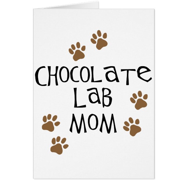 Chokladlabbmamma Hälsningskort (Framsidan)