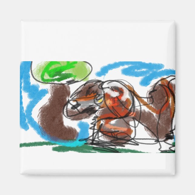 chokladlabradokonst magnet (Framsidan)