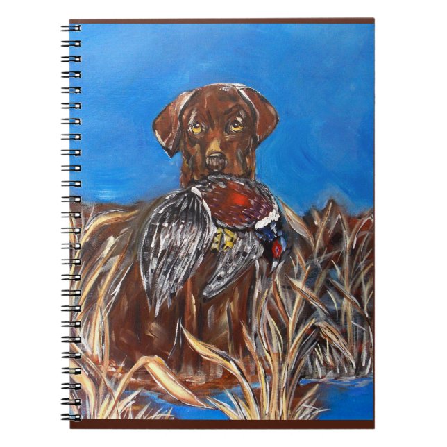 CHOKLADLABRADOR ANTECKNINGSBOK MED SPIRAL (Framsidan)