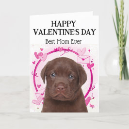 Chokladlabrador Bästa mamma Anpassad Alla hjärtans Helgkort