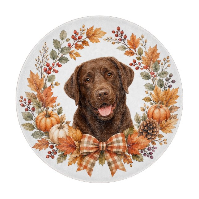 Chokladlabrador höst (Framsidan)