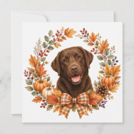Chokladlabrador Höst Anteckningskort