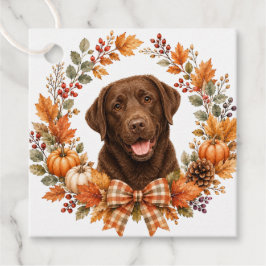 Chokladlabrador Höst Gåvor Etiketter