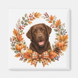 Chokladlabrador Höst Magnet