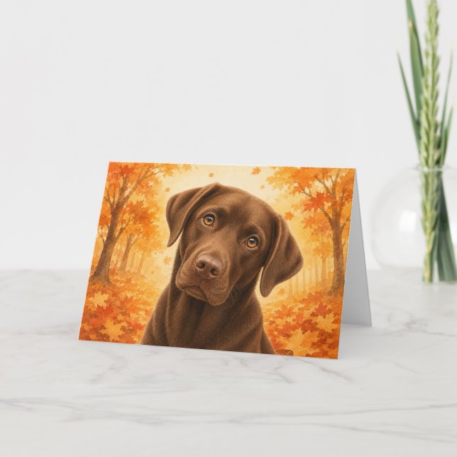 Chokladlabrador-kort Kort (Framsida)