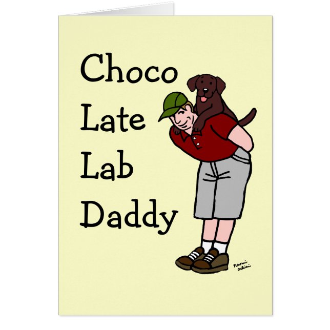 ChokladLabrador pappa Hälsningskort (Framsidan)