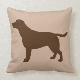 ChokladLabrador Retriever i Silhouette Kudde